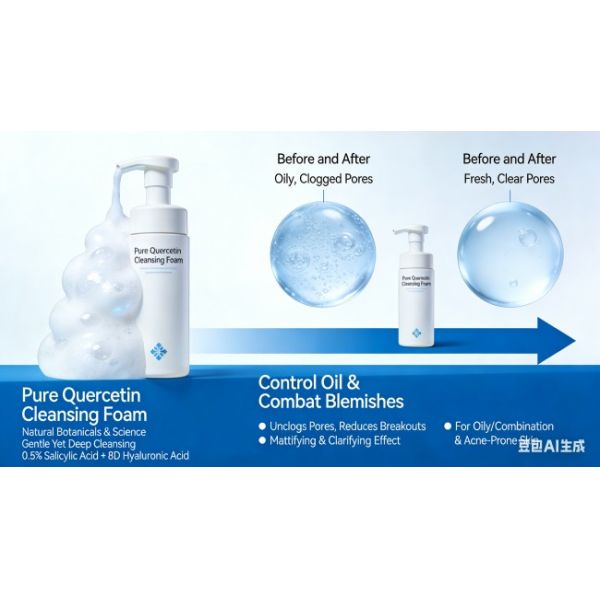 Quercetin Bubble Cleanser: Oil Control & Hyaluronic Acid Moisturizing