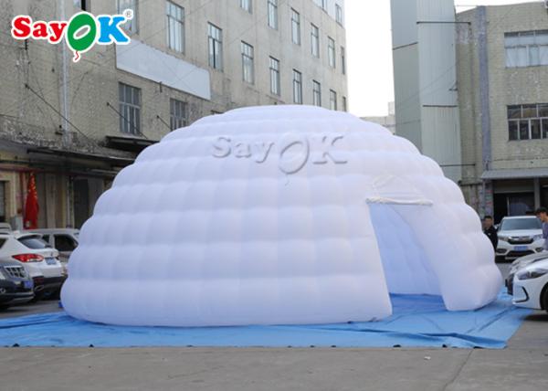Go Outdoors Air Tent Double Stitching  8m White Inflatable Air Tent / Exhibition Igloo Dome Tent