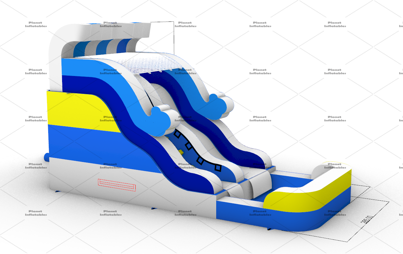Home Party Event Use Large Water Play Structure Inflatable Slip and Water Slide with Pool