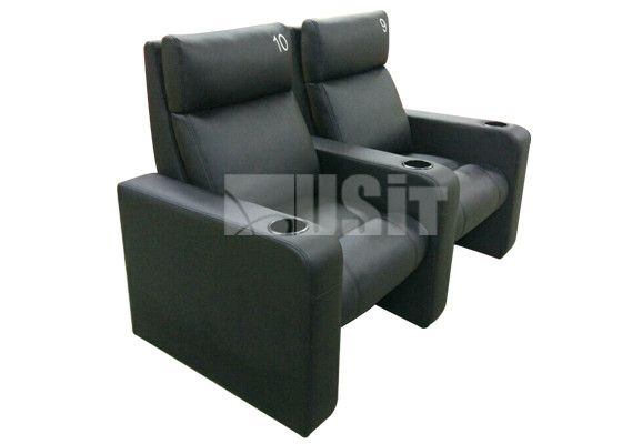 Синтетический стул кино дома кожи ПУ с логотипом вышивки