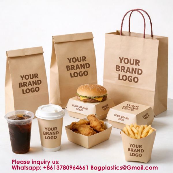 ECO Friendly Fried Chicken Burger With Container French For Custom Fries Take Away Custom Logo To Go Fast Food Packaging Boxes Boat Box Snack Paper Food Tray Kraft Paper Lunch Box
