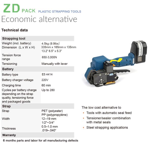 Easy used electric strapping tools semi automatic battery powered handheld PET PP plastic strapping machine tools