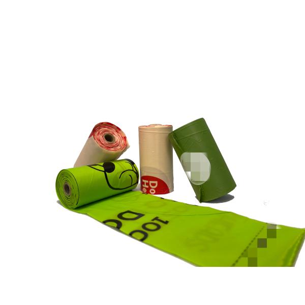 Eco Friendly 12-50mic Thickness Biodegradable Dog Poop Bag with OK Compost Certificate