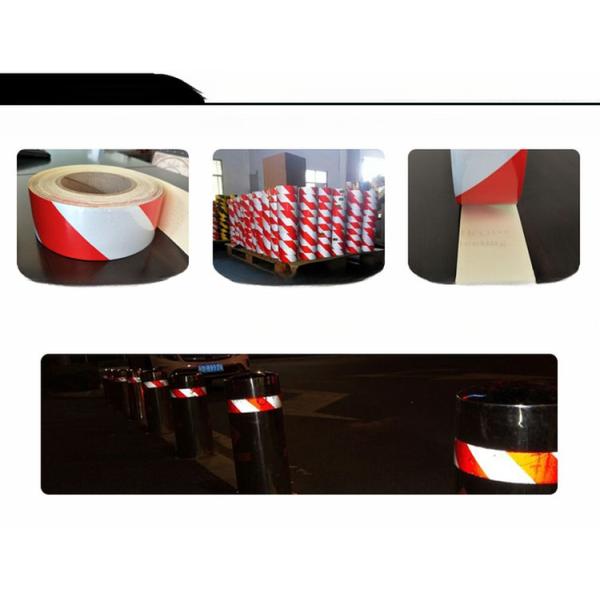 2'' Red And White Reflective Chevron Hazard Warning Tape Special Features Untearable