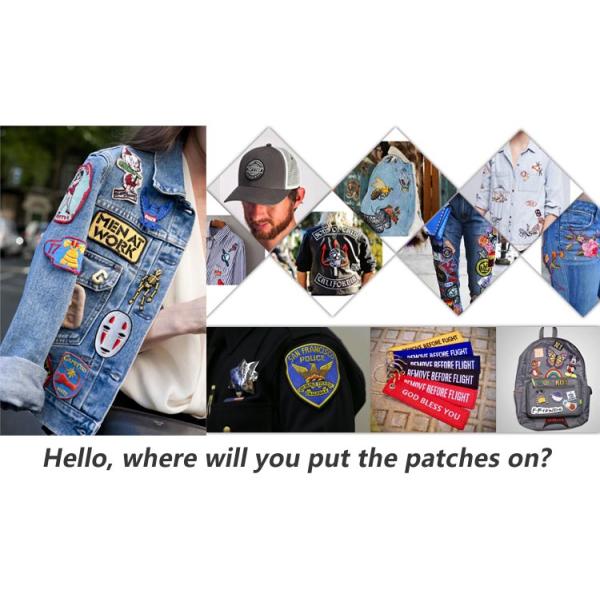 Custom Sew-on Big Size Letters Towel Patches Embroidery Chenille Patches