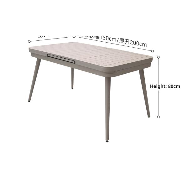 Outdoor Patio Dining Table With Stackable Chairs For Terrace