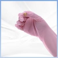 Anti-bacteriano sintético rosado de los guantes de la limpieza del hogar del nitrilo anti-incrustante