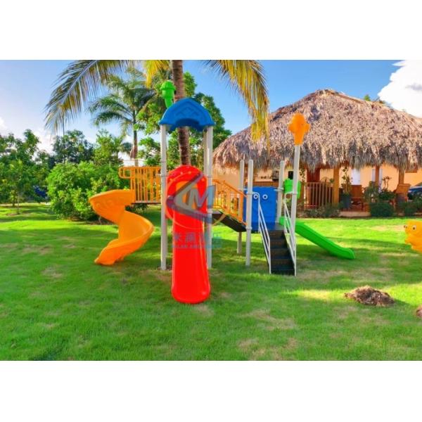 LLDPE Material With Galvanized Pipes Childrens Outdoor Play Equipment