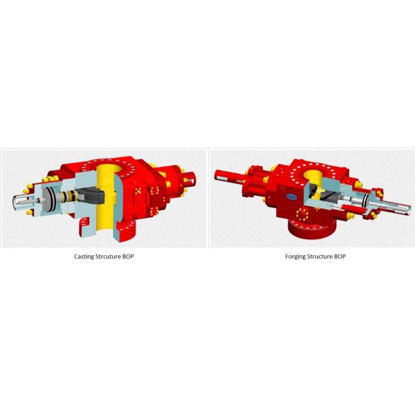 Ram BOP Oil Wellhead Equipment Single And Double Ram Blowout Preventer For Well Control