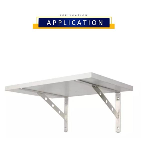 Book Shelf Stainless Steel Storage Rack Holder Wall Shelf Brackets For Household