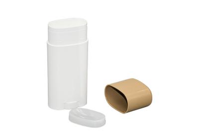 recipiente oval plástico da vara de desodorizante de 1.3oz PP com o tampão superior liso 40g