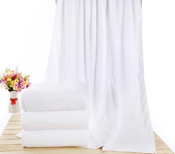 1100g 100*200cm extra big 21S white plain terry bath towel for wholesale, customized logo acceptable