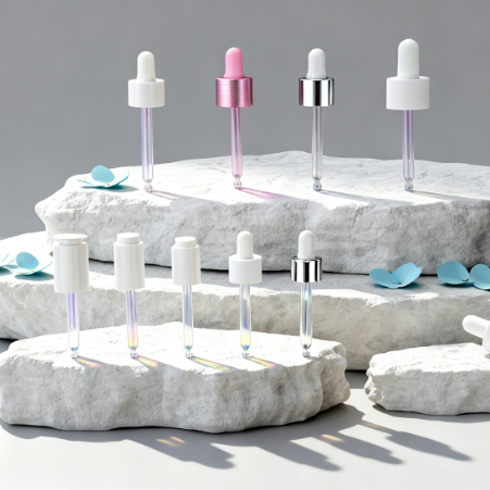 Transparent Frosted Black Glass Dropper Bottle for Essential Oils with Logo Printing Customization