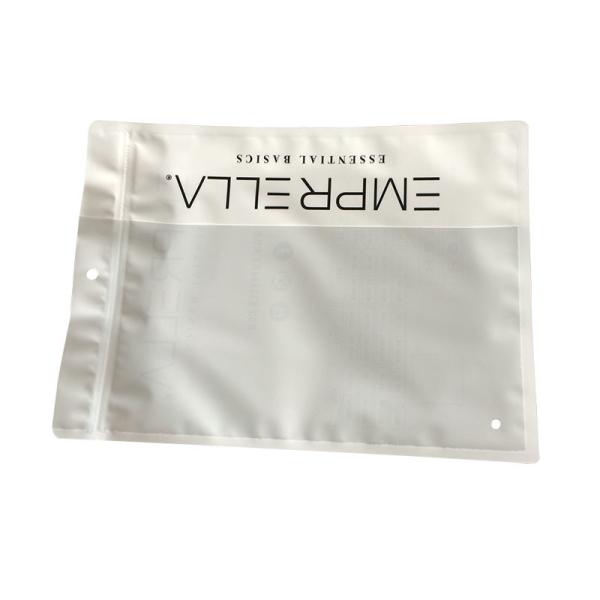 Zip lock underwear reclosable packaging custom printing garment plastic bags for clothing