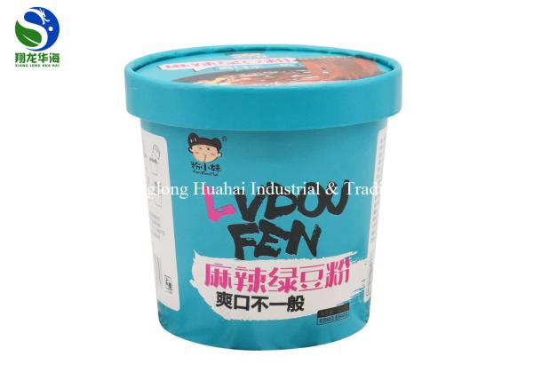 Disposable packaged kraft cardboard paper soup cup takeaway paper soup bucket