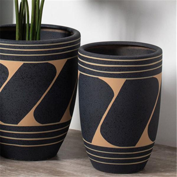 Nordic style modern decoration matte blue planter outdoor big large ceramic flower pots mold for gardening