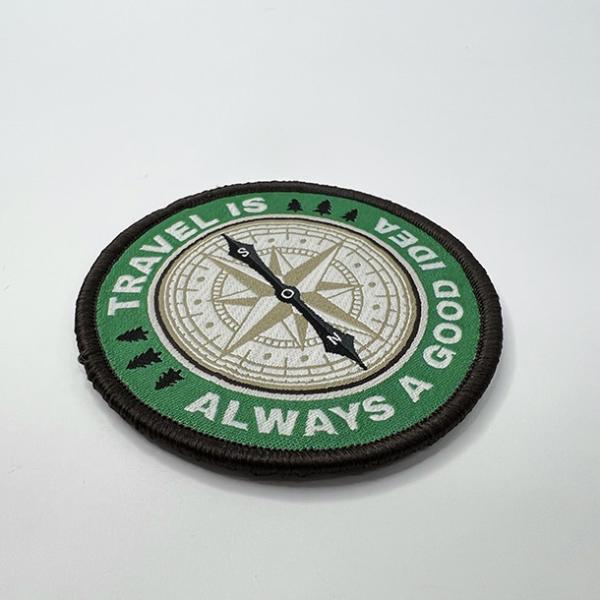 Personalized Embroidery Applique Patches Overlock Edge Eco-Friendly Iron On Woven Patch