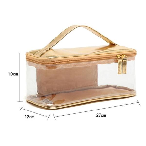 PVC Mini Plastic Cosmetic Bags , Cosmetic Tote Bags Printed Promotional