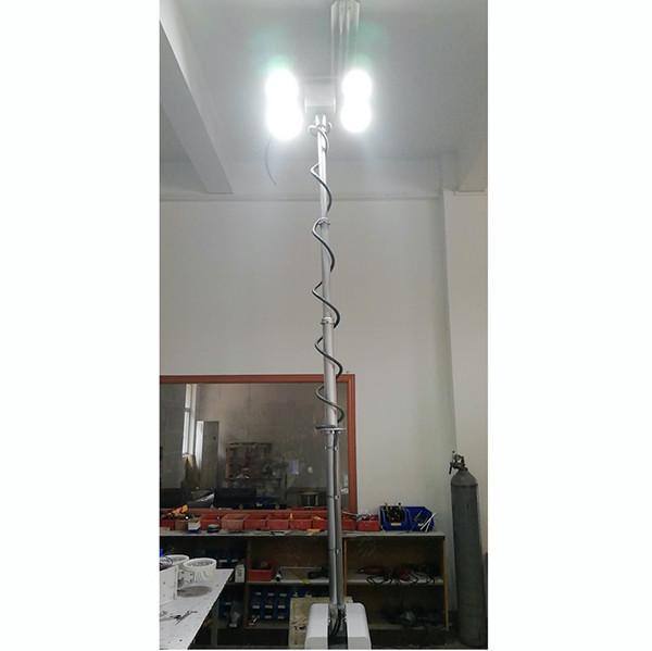 3.8m vehicle roof mount pneumatic telescopic mast light tower for fire tenders