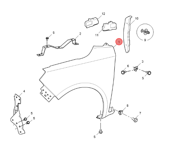 Peças de reposição de automóveis Placa de folha do pára-choque dianteiro esquerdo para MG3/MG3-14 10059579 Ferro 90x90x21cm
