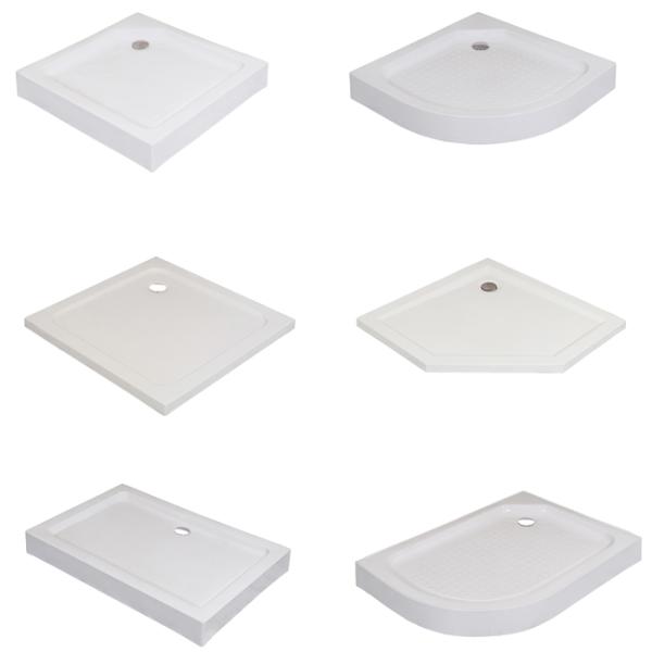 5mm Glass Sliding Door Shower Enclosures with Chrome Profile and Shower Tray