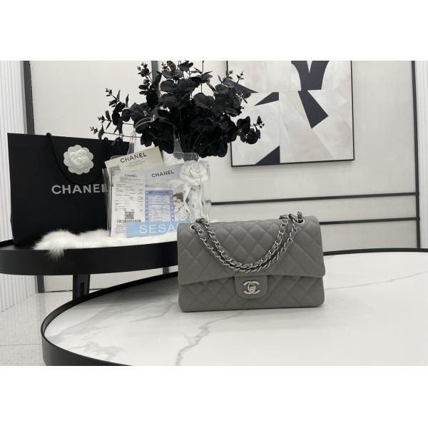 Ball Caviar Womens Chain Bag Calf Skin Inside Suede 25cm Length