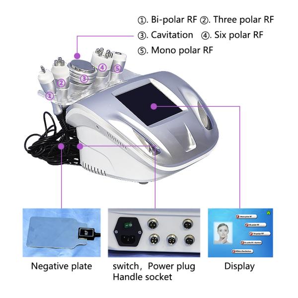 Sistema de cavitación al vacío Ultra cavitación RF cuerpo adelgazante máquina de belleza uso doméstico equipo de pérdida de peso
