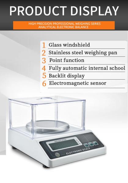 Balance de précision LCD 0,001g pour bijoux, or, grammes, balance de cuisine personnalisable, plastique ABS et acier inoxydable