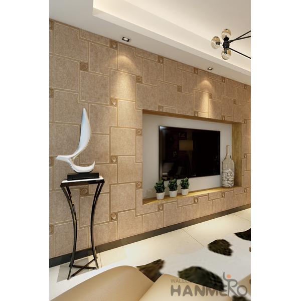 Geometric Pattern High Quality Bed Room Suede Wallpaper Chinese Wallcovering Factory