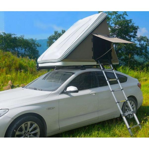 Silver Gray Hard Shell Outdoor Universal Roof Top Tent With Ventilation 210*125*90CM
