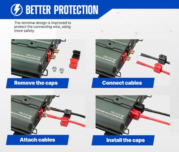 12V To 220V Vehicle 1500w Sine Wave Inverter LVD ROHS Multifunction Power Supply Converter