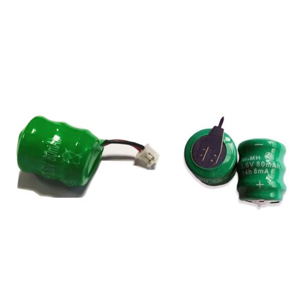 Настраиваемые 80 мАч кнопочные батареи NiMH 1.2V 2.4V 3.6V