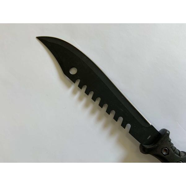 ODM 16in Rubber Handle Fixed Blade Hunting Knife 3mm Blade