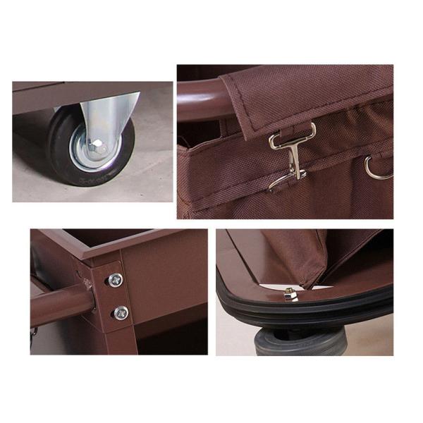 Вагонетки гостиничного сервиса гостиничного номера Брауна с 6 ППР дюймами сумок рицинусов сверхмощных Линен