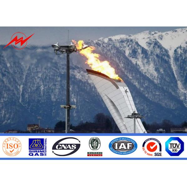 освещение полюса рангоута футбольного стадиона 45m высокое с поднимаясь системой