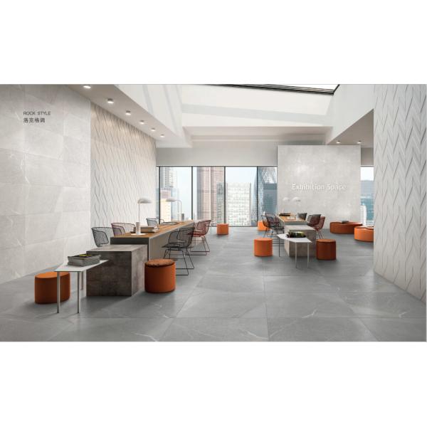 Size 24 X 24 Inches Ceramic Tile Cement Non Slip Courtyard Grey Color Floor Tile
