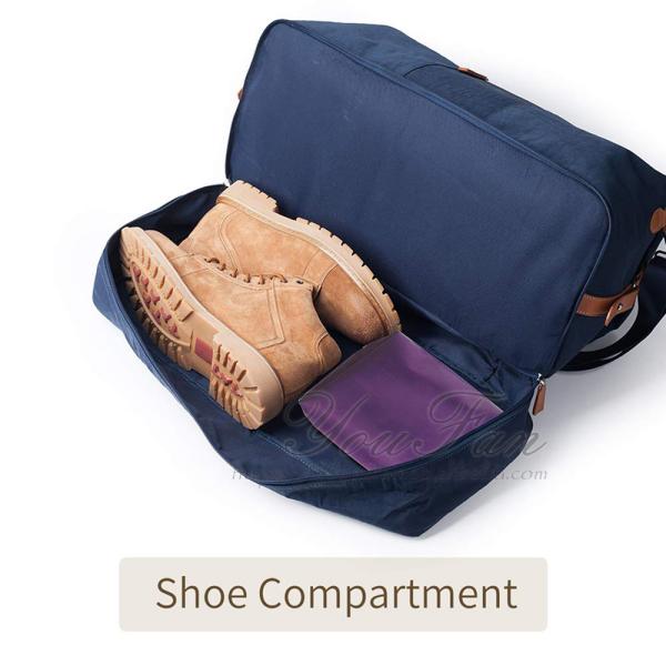 Waterproof Canvas Travel Duffel Bags Airline Friendly With Shoe Compartment