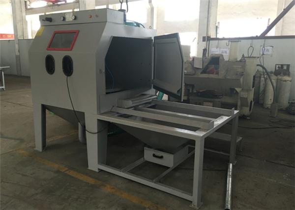 Trolley Cart / Turntable Suction Blast Cabinet 1000mm * 1000mm * 800mm Working Chamber