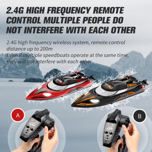 2 CHANNELS Control Electric Boat with 35km/H High Speed and Night Navigation Lights