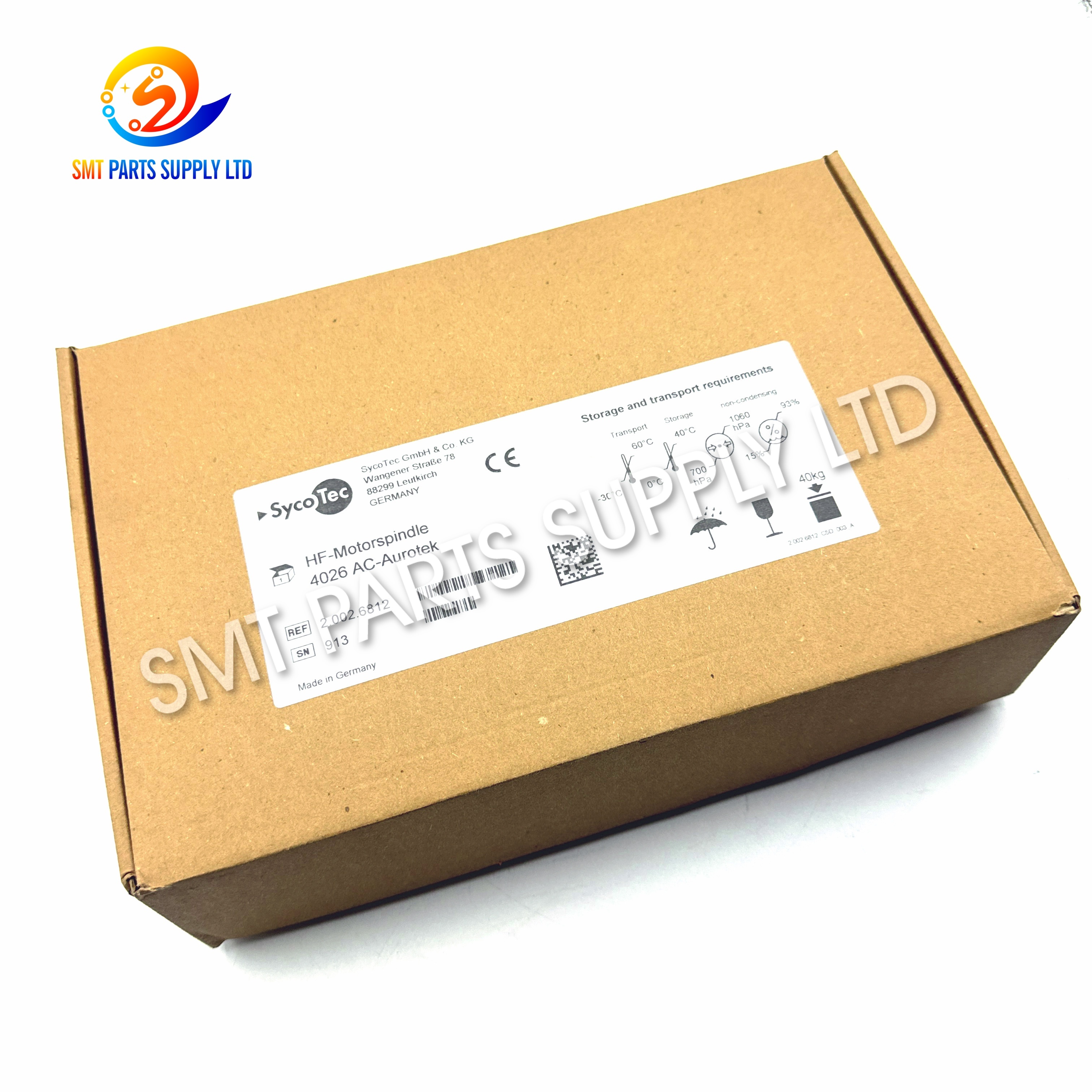 SycoTec 4026 AC PCB Router Spindle Motor with 60,000 rpm Maximum Speed 250 W Power and 4.5 Ncm Torque