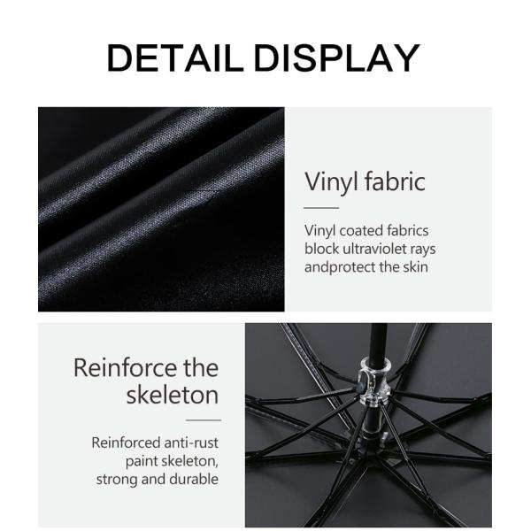 Customized Creative Solid Color Portable Folding Umbrella for Patio Garden and Outdoor