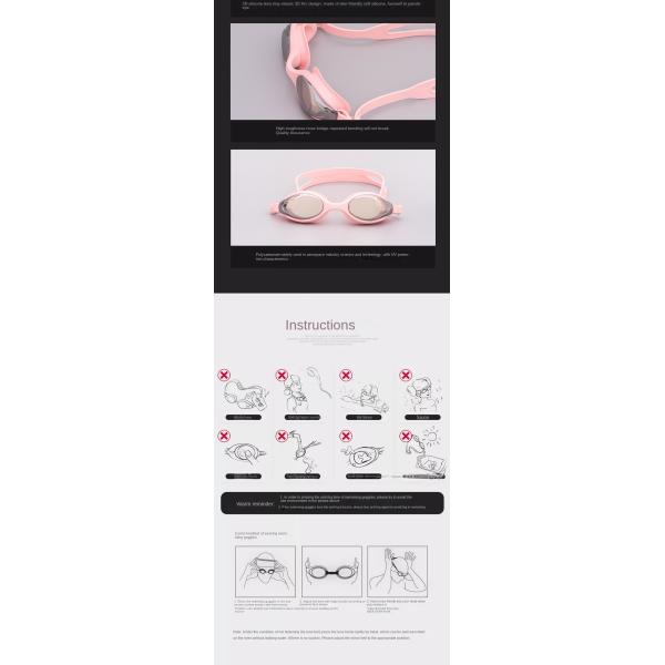 Lunettes de bain Protection complète avec bouchons d'oreilles à pince-nez, lunettes de piscine pour hommes, femmes et enfants, ajustement facile