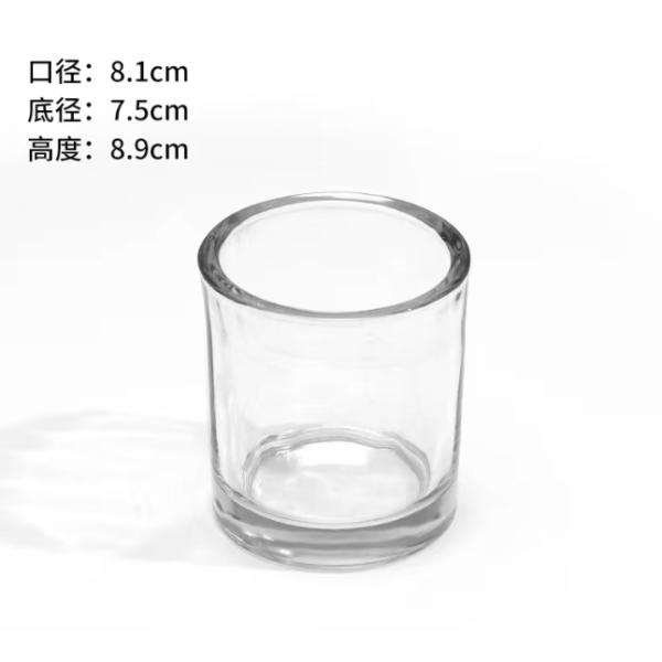 Luxury Empty Clear Amber Grey Glass Candle Jars Glass Jars For Scented Candle (Луксовые пустые прозрачные янтарные серые стеклянные бутылки для свечей)