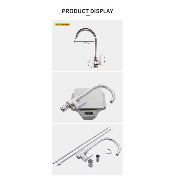 Anti Corrosion Anti Oxidation Stainless Steel Kitchen Faucet Easy To Clean