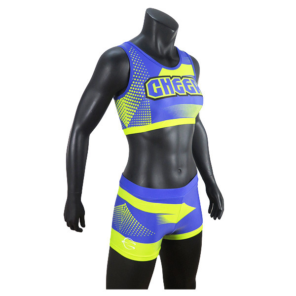 2020 Hot Design Custom Cheer Dance Clothes Bra And Shorts Uniform For Ladies