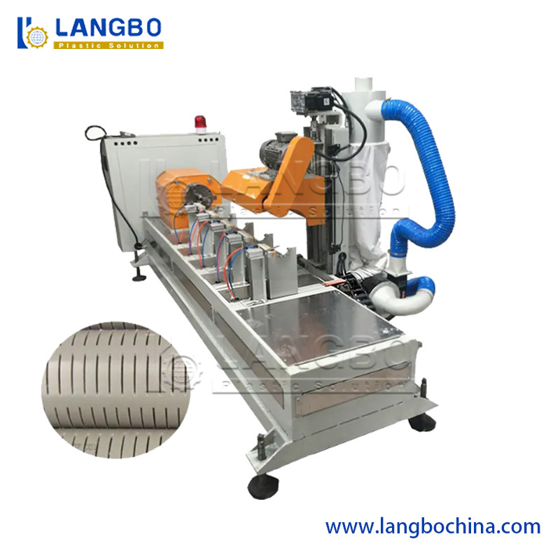 32-200mm Automatic High Speed Plastic PVC Pipe Slotting Grooving-Cutting Machine/PVC Pipe Thread Cutting Machine