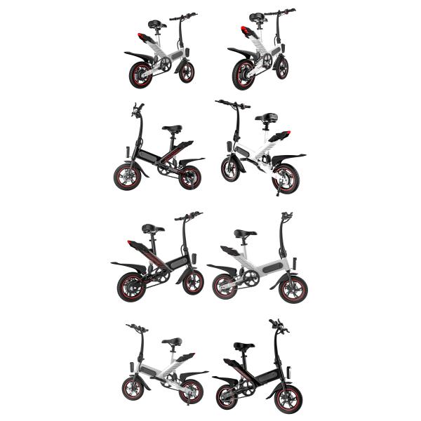 Intelligent City Portable Folding Electric Bike 12 Inch With High Carbon Steel