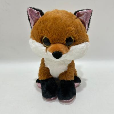 2024 New Big Eyes Series Sitting Fox Plush Toy BSCI Audit Factory