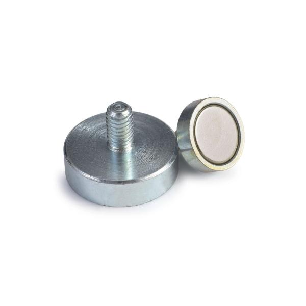 Big Round Neodymium Magnetic Hook,External Thread Pot Magnet