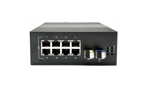 Outdoor Industrial Ethernet Switch 8 Port POE PSE 220v AC Input Support PoE+